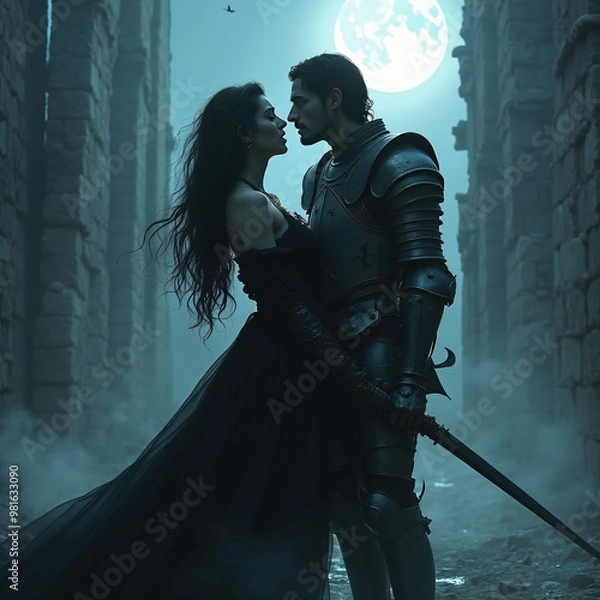 Obraz Dark Fantasy Gothic Realm - A.I.-Generated Artwork