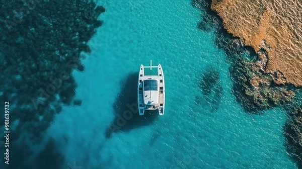 Obraz Catamaran in Turquoise Waters