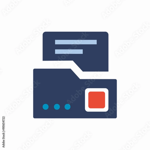 Obraz folder file icon sign vector