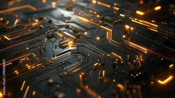 Fototapeta circuit board futuristic technology background