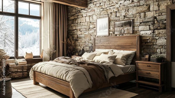 Fototapeta interior of a bedroom