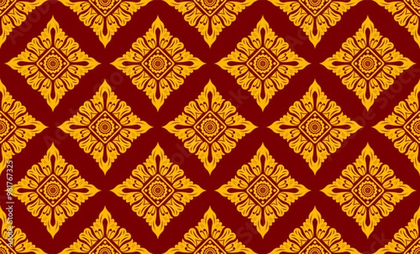 Fototapeta Traditional Balinese Pattern Background Vector