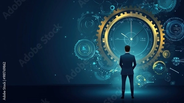 Obraz Time Management in Business: Conceptual Visualization