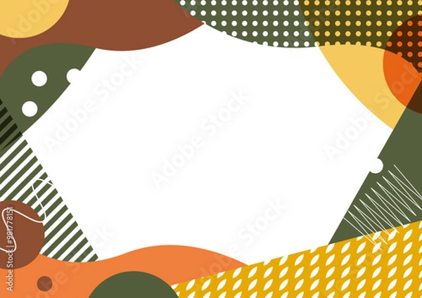Fototapeta Japanese modern frame background material-Autumn flavors
