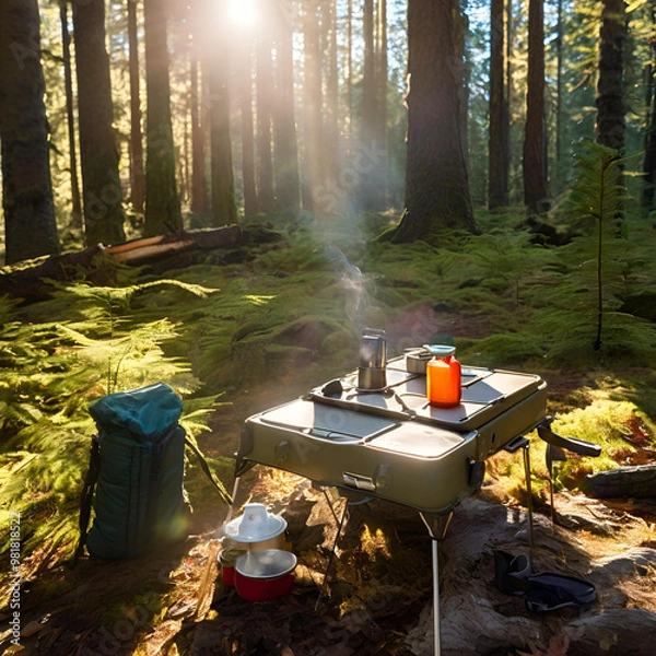 Fototapeta table in the forest