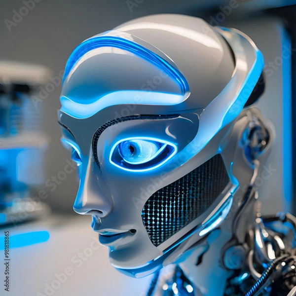 Fototapeta robot face