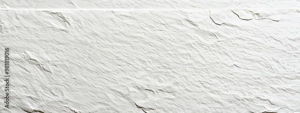 Fototapeta Close-up of a White Stone Wall with Textured Surface