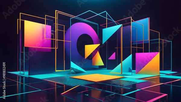 Obraz Geometric Graphics Background