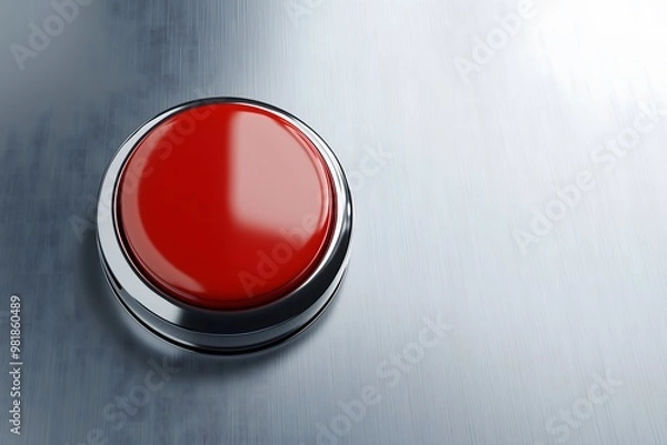 Obraz red button 