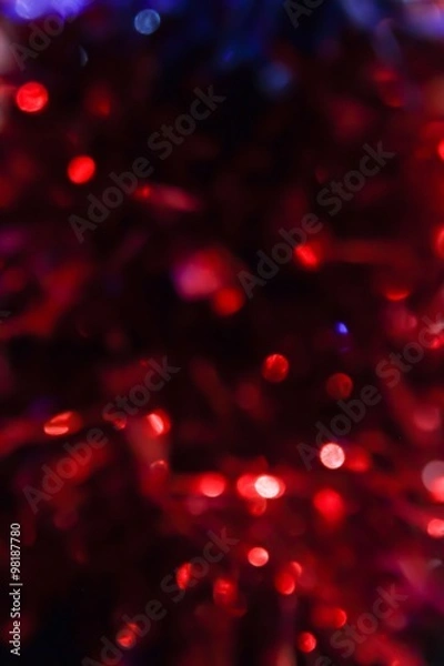 Obraz Red and Blue Glamorous Bokeh Background