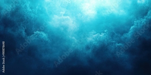 Fototapeta Abstract Blue and White Cloudscape with Light