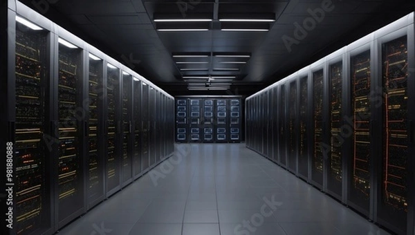 Fototapeta セキュリティの高いサーバールーム