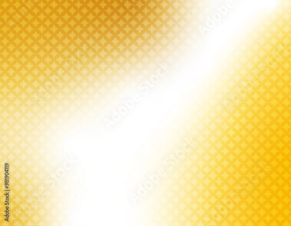 Fototapeta 金色のグラデーションの和柄背景　幾何学模様