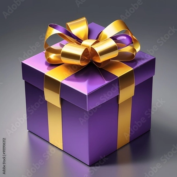 Obraz gift box with ribbon
