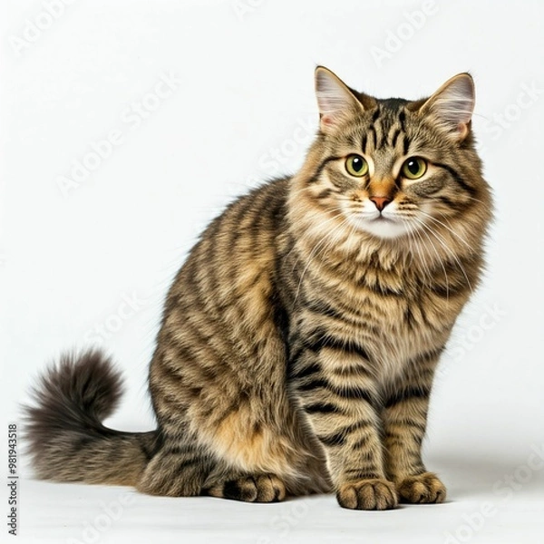 Obraz Cute cat stand and wait to play 