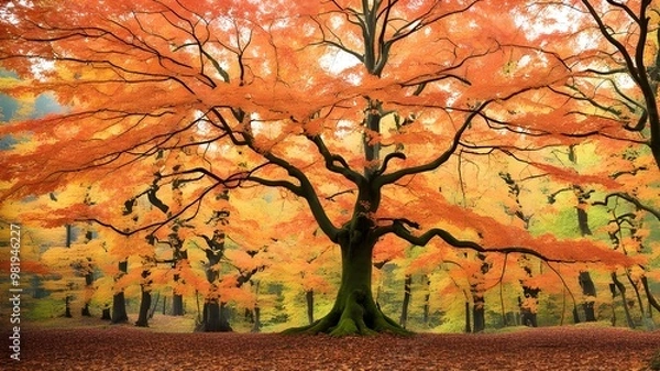 Obraz forest with autumn