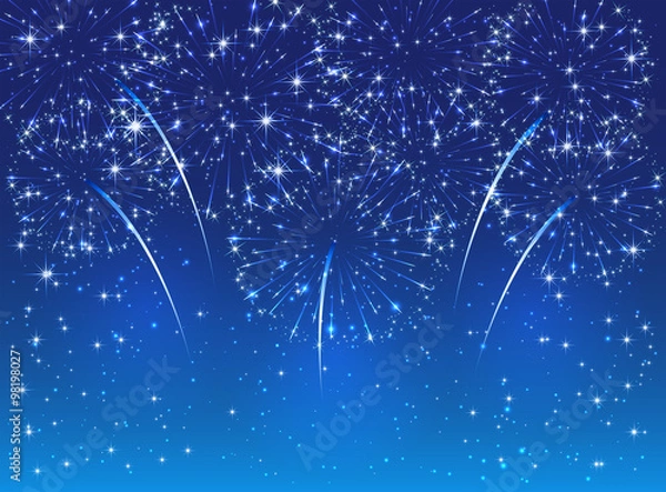 Obraz Firework on blue sky