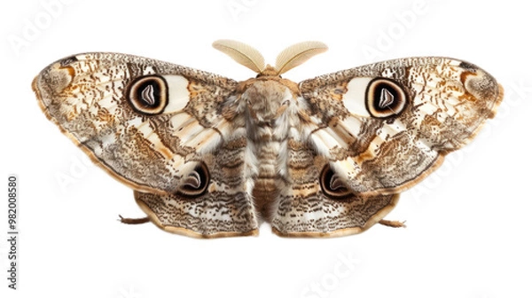 Obraz Moth full body isolate on transparent background