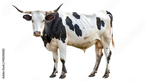 Obraz Nguni Cattle full body isolate on transparent background