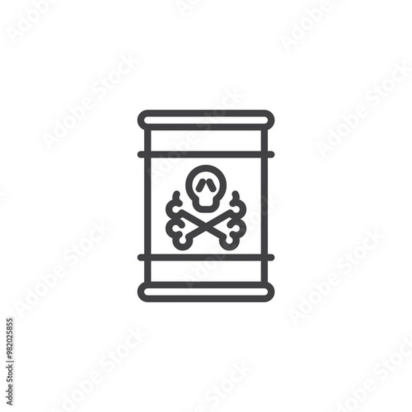 Fototapeta Hazardous Material line icon