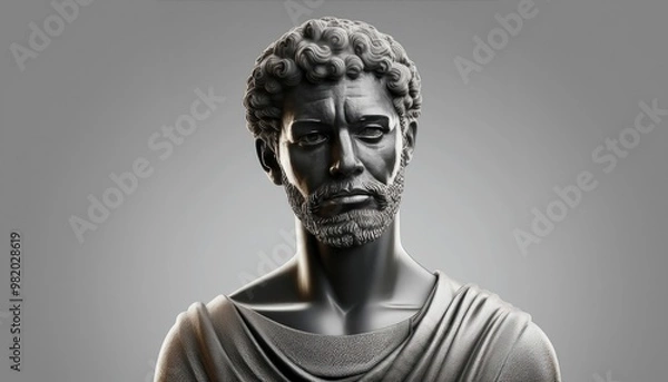 Fototapeta 3d illustration, african american man, thinking character, decision-making, pondering,