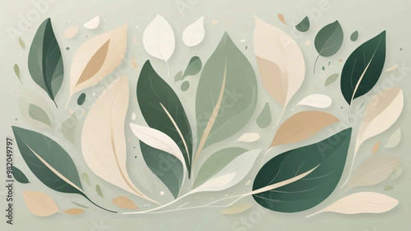 Obraz background with leaves