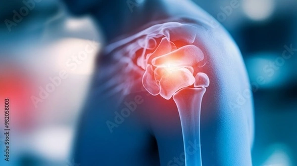 Obraz Dislocated shoulder, X-ray