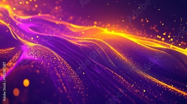 Fototapeta Vibrant Cyber Monday Website Banner with Glowing Effects and Copy Space