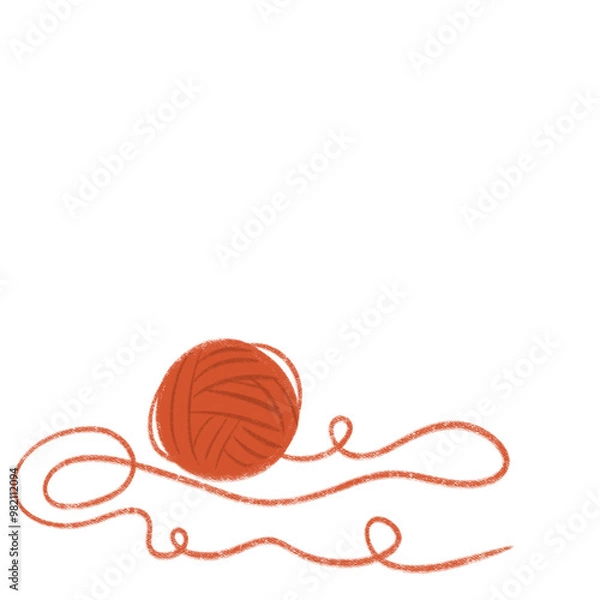 Obraz yarn ball illustration