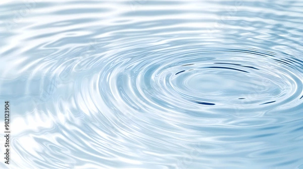 Obraz Abstract Water Ripples Background with a Concentric Circle Pattern Created by a Droplet Splashing into Still Water