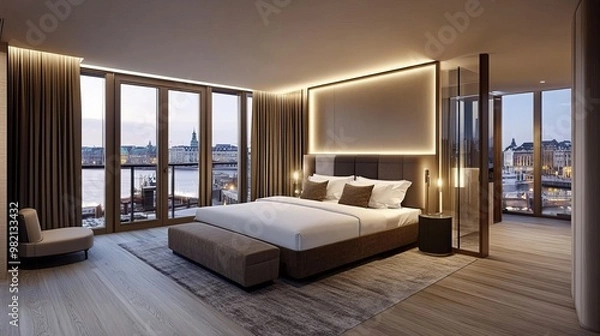 Fototapeta Hamburg, Germany: Radisson Blu in Hamburg, featuring 380 unique hotels, either open or coming soon