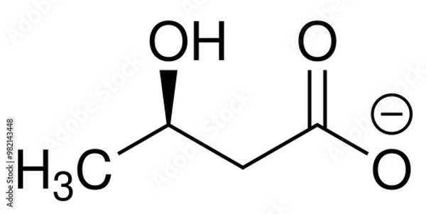Fototapeta Hydroxybutyrat Ketogenese Chemie Strukturformel Vektor