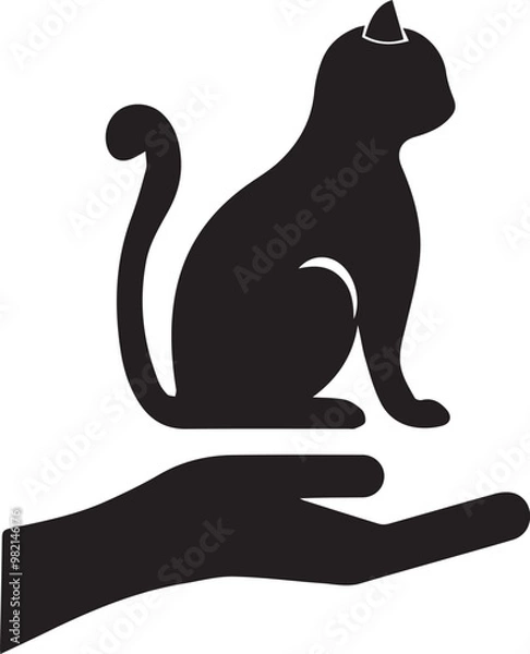 Fototapeta Cat icon symbol vector image illustration