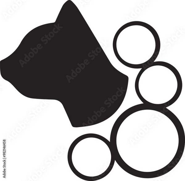 Fototapeta Cat icon symbol vector image illustration