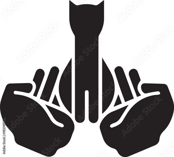 Fototapeta Cat icon symbol vector image illustration