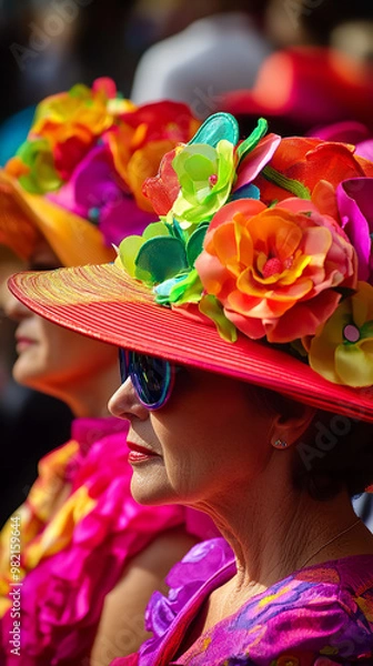 Fototapeta Vibrant Celebration for Saint Catherine's Day with Elegant Hats  