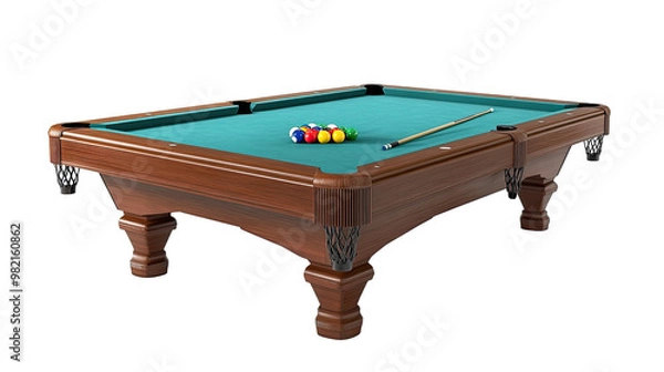 Fototapeta Pool table on a white transparent background