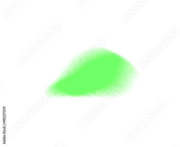 Obraz green gradient blob brush shadow