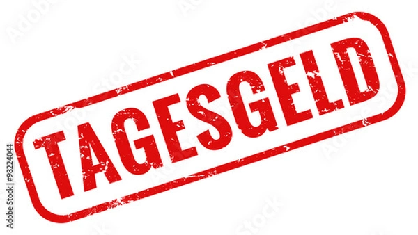 Obraz Tagesgeld Stempel rot