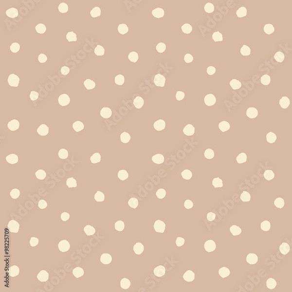 Fototapeta Retro hand drawn small polka dots