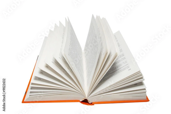 Fototapeta Open book isolated on white.