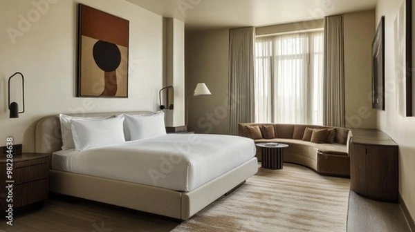 Fototapeta Modern Hotel Room Interior Design