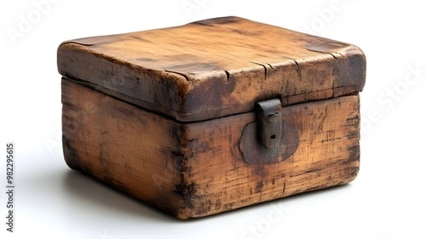 Fototapeta a wooden box with a lock

