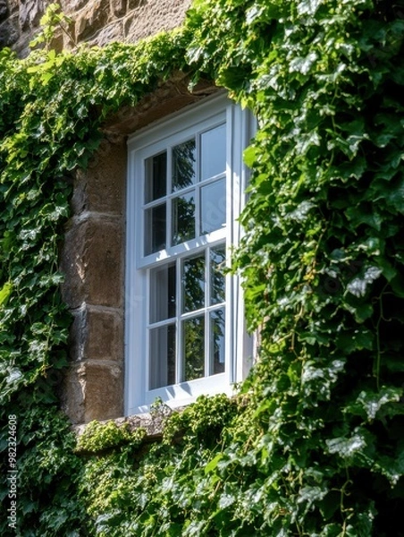 Obraz Ivy climbing the walls of a charming cottage