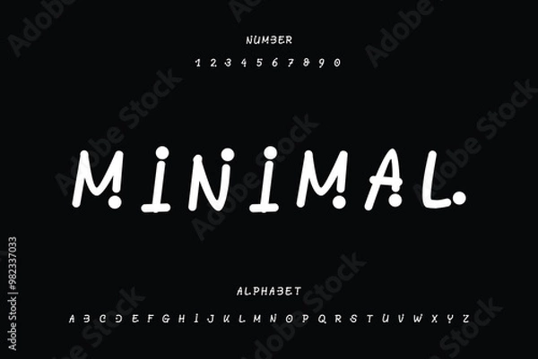 Obraz Minimal fonts with circle
