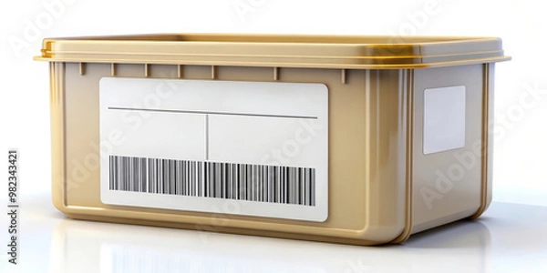 Obraz Plastic Container with Tracking Label
