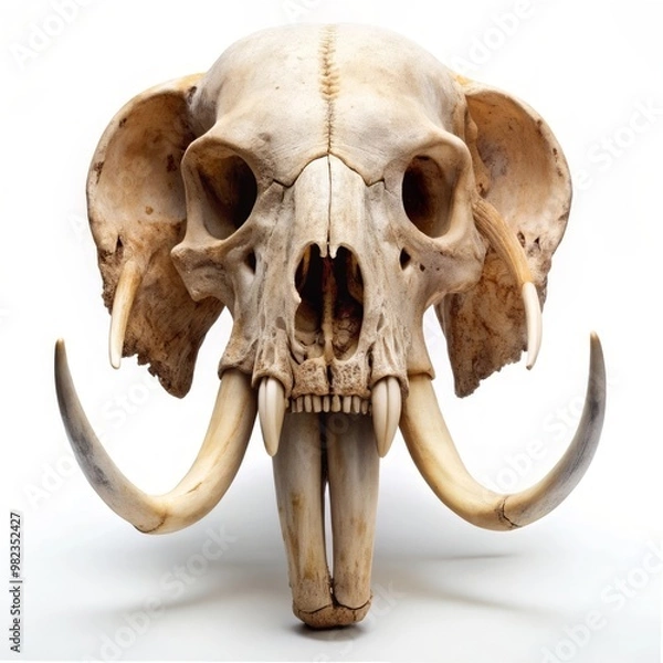 Fototapeta Elephant Skull with Tusks