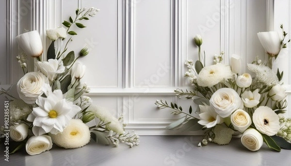 Obraz flower wending white backgraund