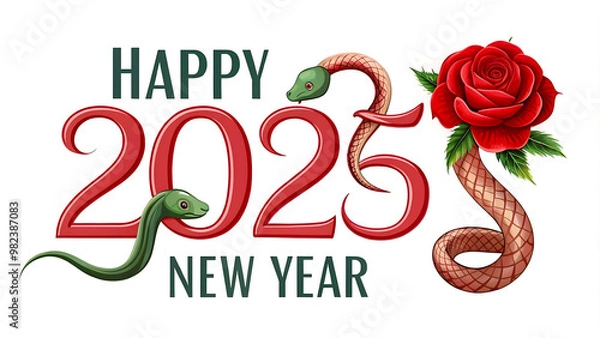 Fototapeta Happy chinese new year 2025 the dragon zodiac sign with flower,lantern,asian elements gold paper cut style on color background. ( Translation : happy new year 2025 year of the dragon )
