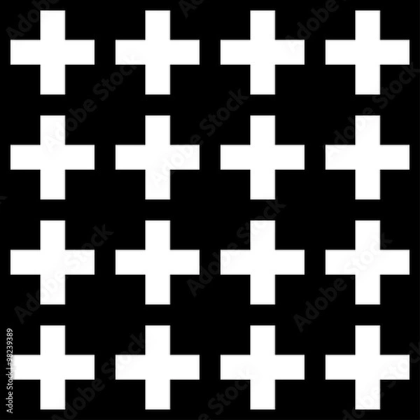 Fototapeta Seamless Cross Pattern, vector illustration